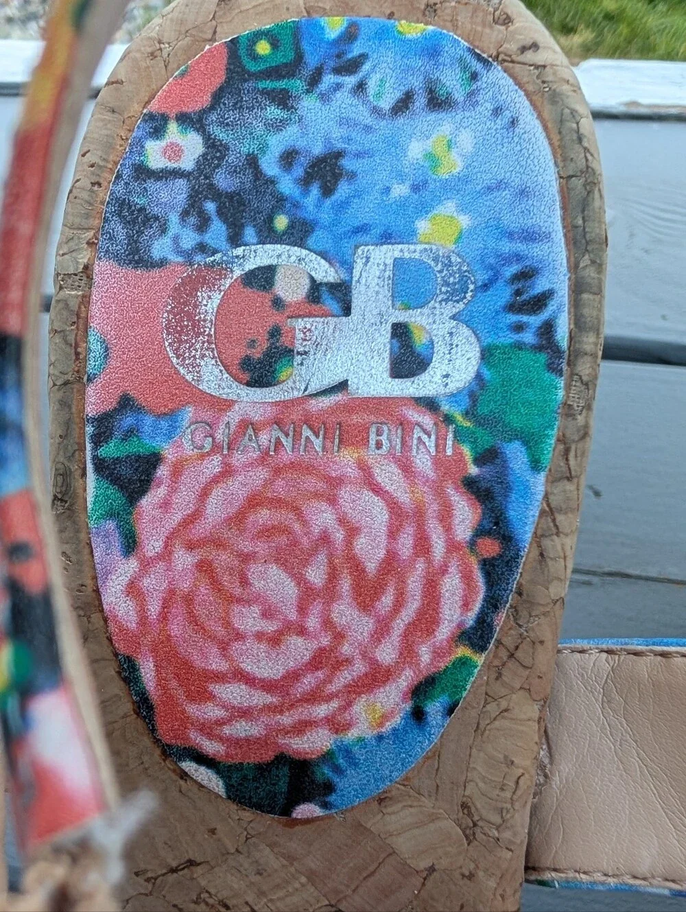 Gianni Bini Floral Platform Heels - Pink & Blue Woman's 7.5